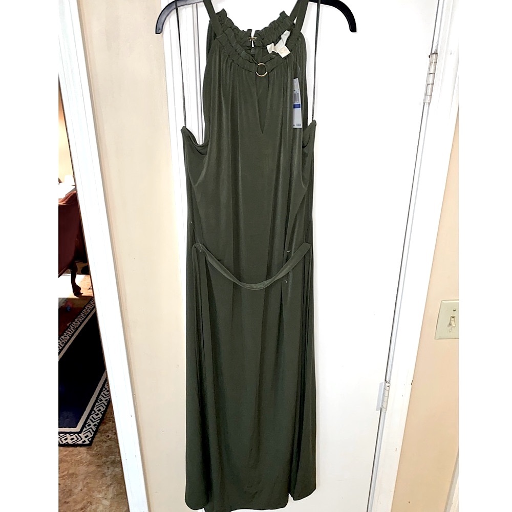 NWT MIchael Kors Keyhole Halter Maxi Dress